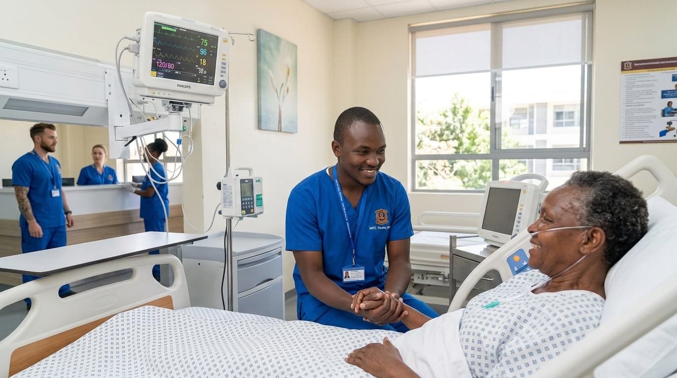 Student on clinical placement at a Nairobi hospital